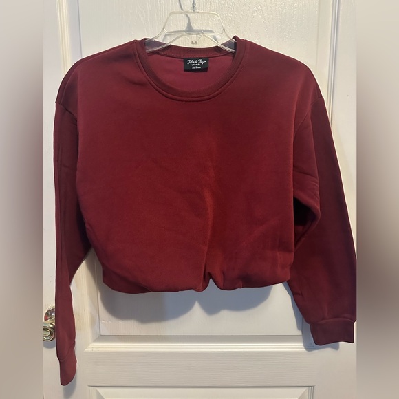Jolie & Joy by FCT With Love Tops - Jolie and Joy Fleece Cropped Sweatshirt for Women